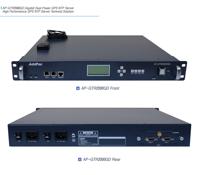 AP-GTR2000GD  Gigabit Ethernet Embedded GPS NTP Server | AddPac