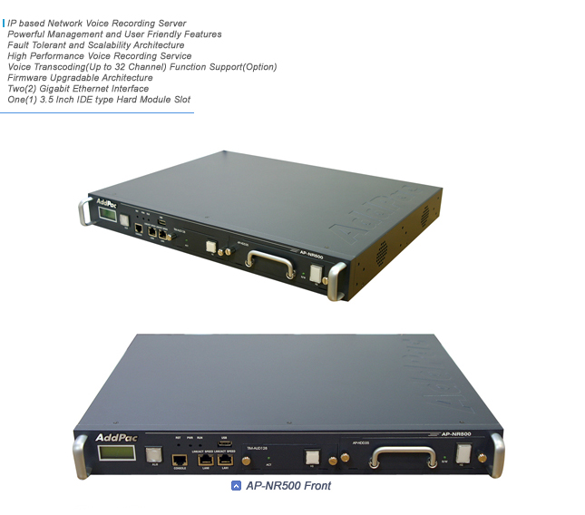 AP-NR500 IP Voice Recording Server  | AddPac