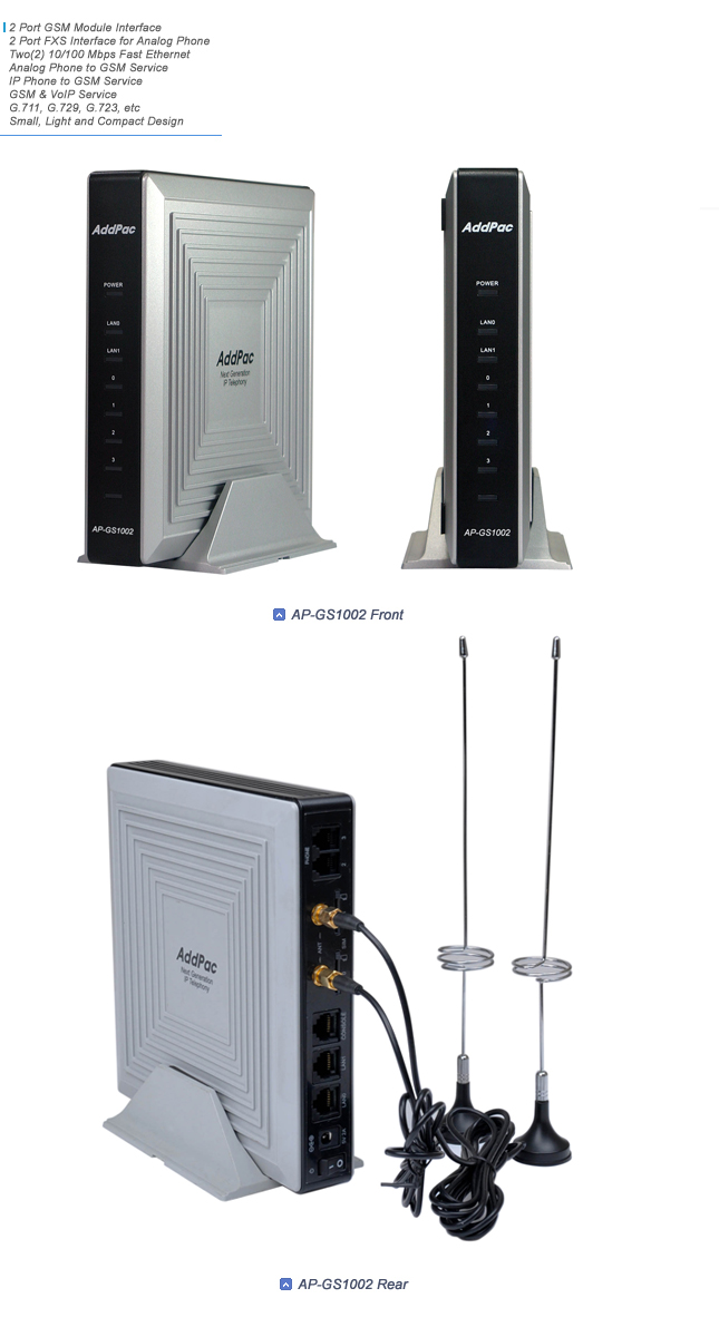 AP-GS1002 GSM Gateway  | AddPac