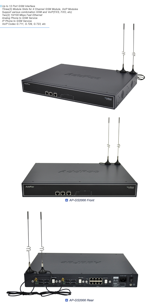 AP-GS2000 GSM Gateway  | AddPac