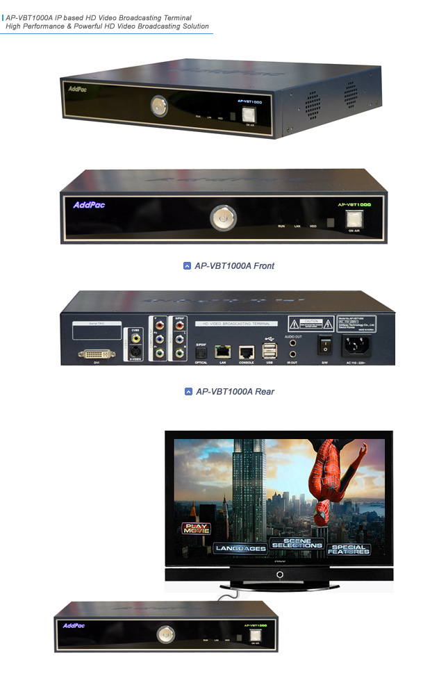 AP-VBT1000A HD Video Broadcasting Terminal | AddPac