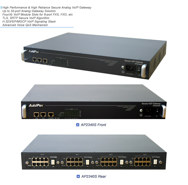 AP2340S Secure VoIP Gateway  | AddPac