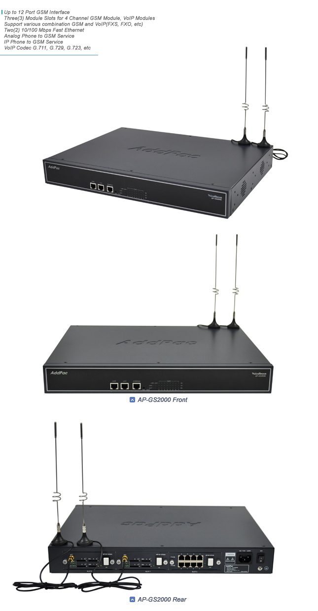 AP-GS2000 3G Gateway  | AddPac
