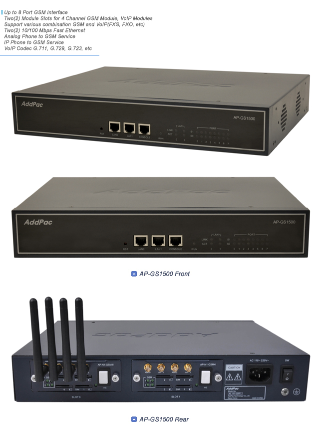 AP-GS1500 3G Gateway  | AddPac