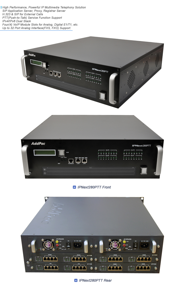 IPNext280PTT Hybrid IP-PBX  | AddPac