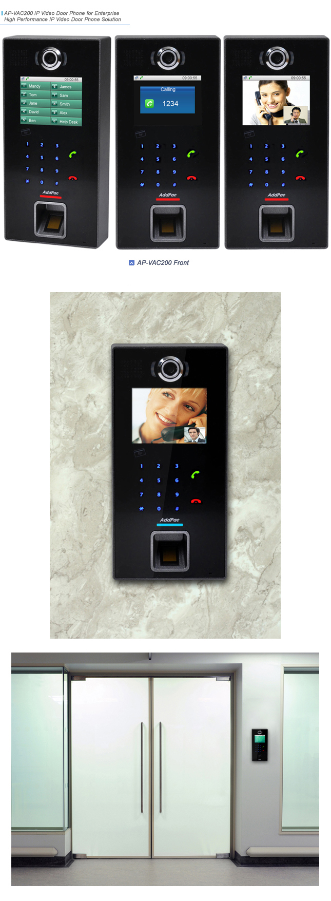 AP-VAC200 Fingerprint Recognition IP Video Door Phone  | AddPac
