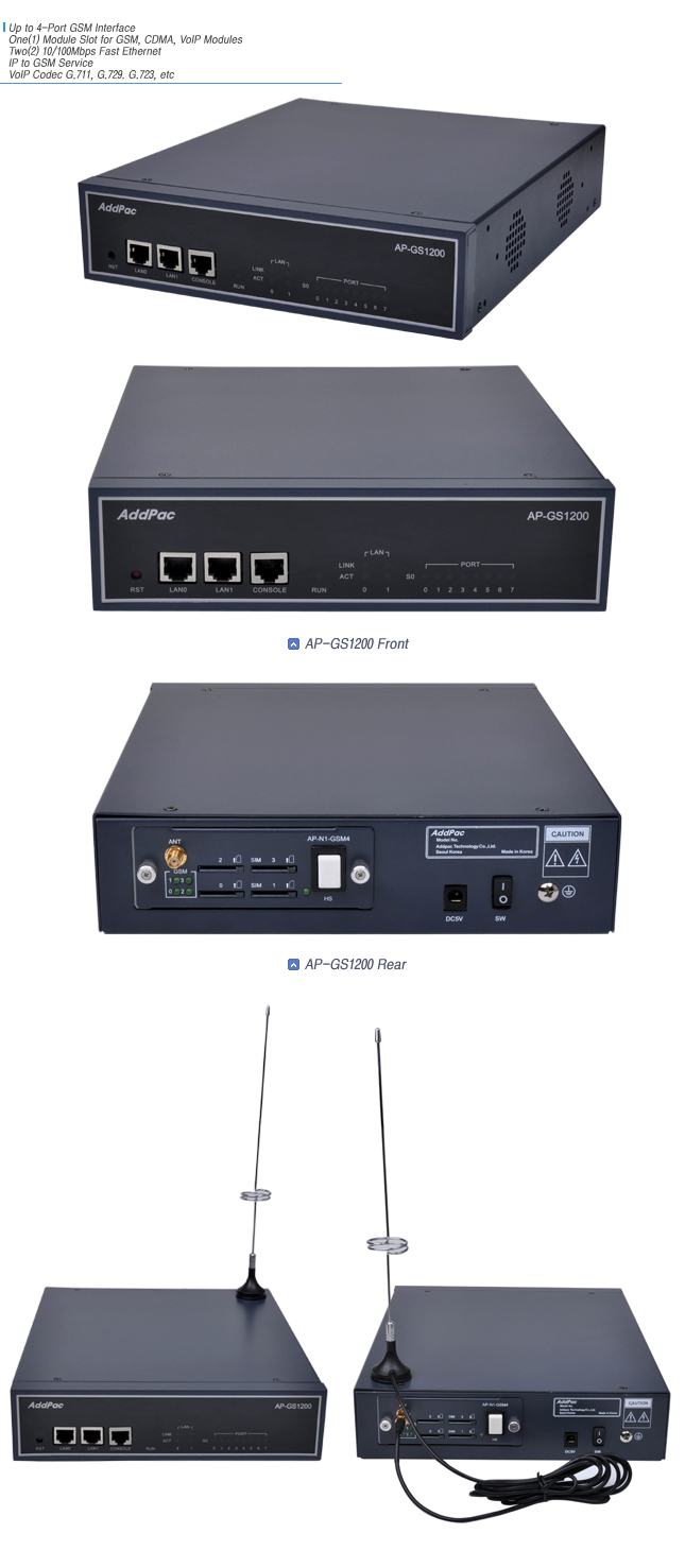 AP-GS1200 CDMA Gateway  | AddPac