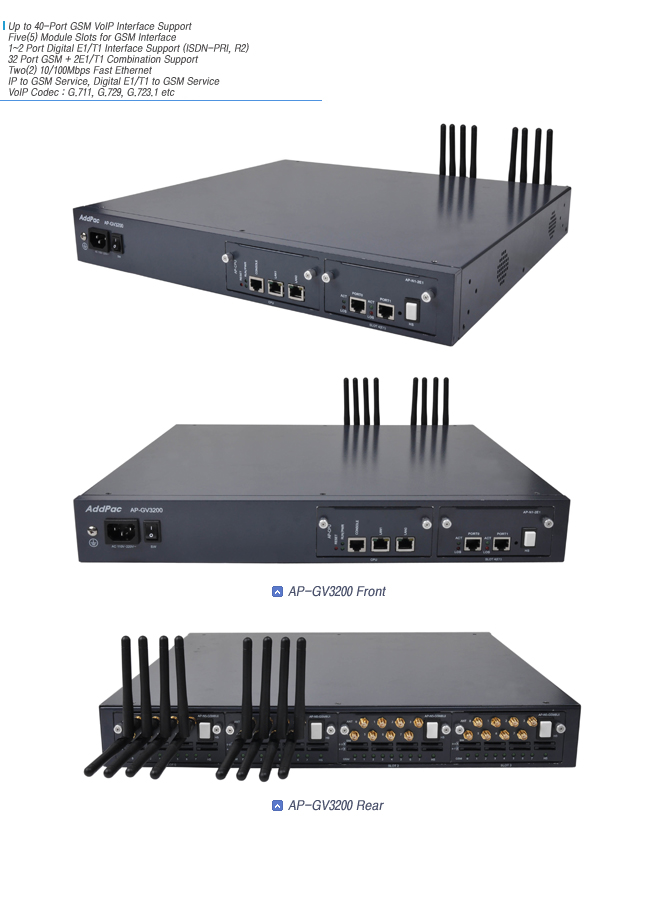 AP-GV3200 GSM VoIP Gateway  | AddPac