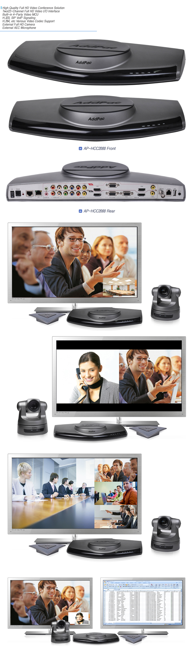 AP-HCC2000 HD Video Conference Codec | AddPac