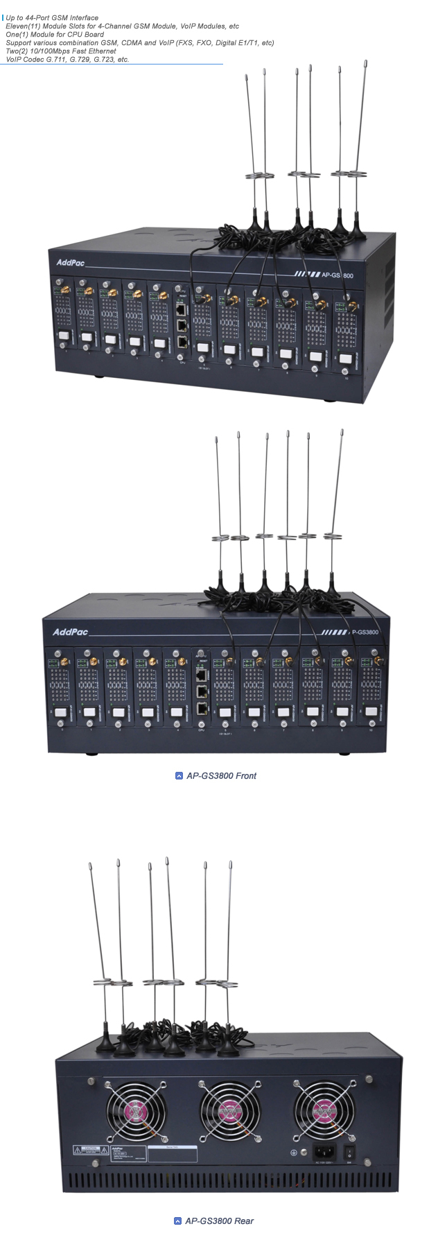 AP-GS3800 Multi-SIM GSM Gateway | AddPac