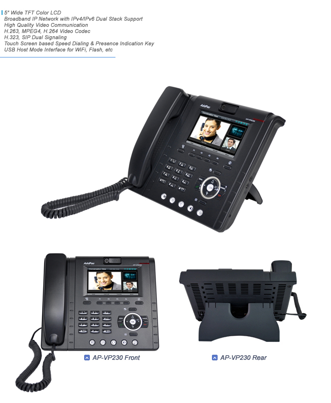 AP-VP230 IP Video Phone | AddPac