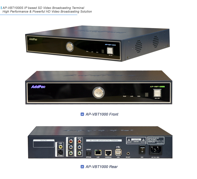 AP-VBT1000S HD Video Broadcasting Terminal | AddPac