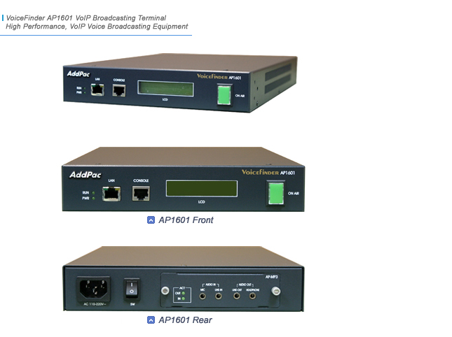 AP1601 IP Broadcasting | AddPac