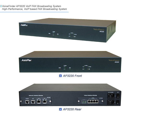 AP3220 FAX OVER IP Broadcasting Server | AddPac