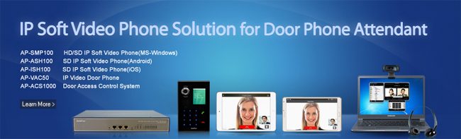 IP soft video phone solution for door phone attendant  | AddPac