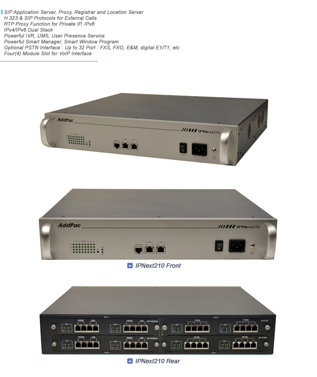 IPNext210 ̺긮 IP-PBX | AddPac