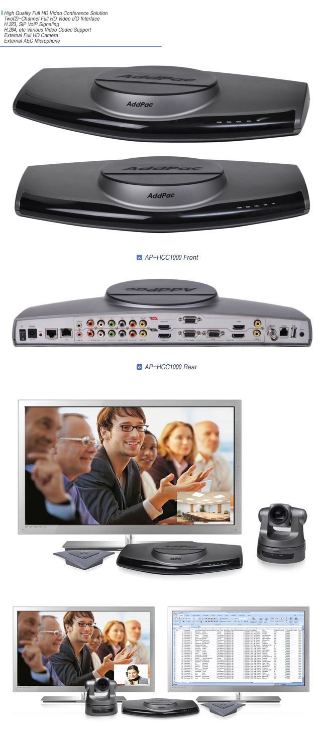 AP-HCC1000 HD 비디오 화상회의 (분리형)  | AddPac