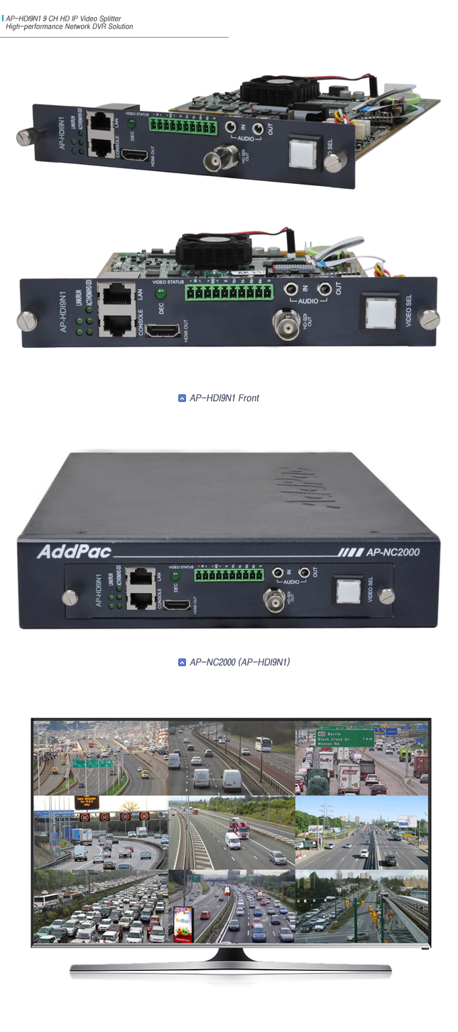 AP-HDI9N1 HD IP 9Ch Video Splitter

 | AddPac