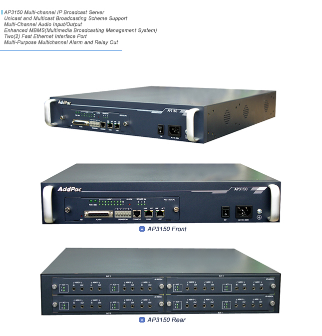 AP3150  Multi-Channel IP Broadcasting  | AddPac