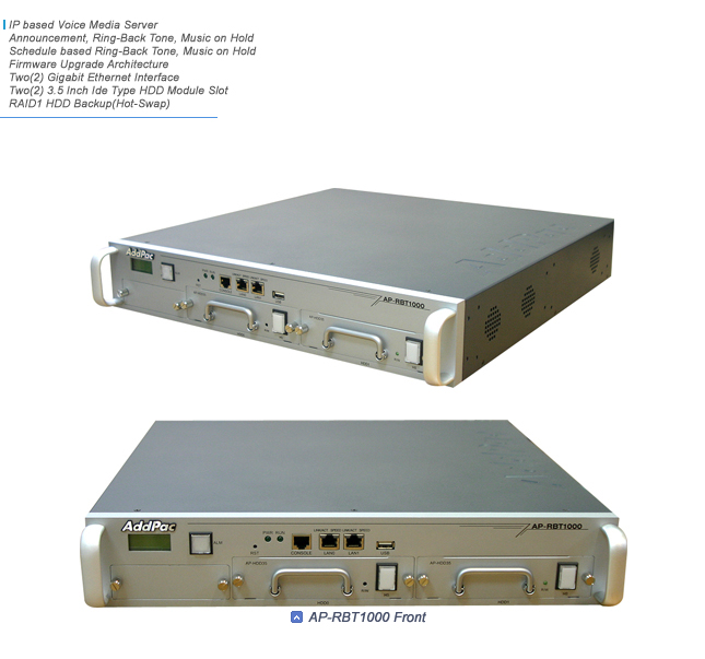 AP-RBT1000 Enterprise Media Server  | AddPac