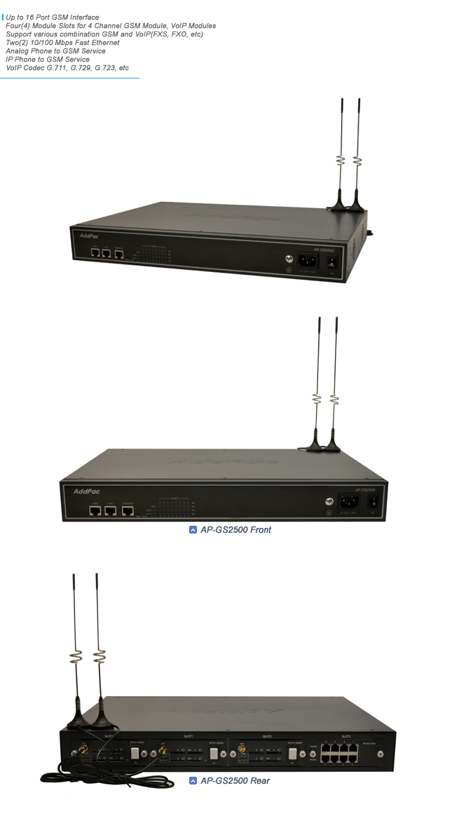 AP-GS2500 GSM Gateway  | AddPac