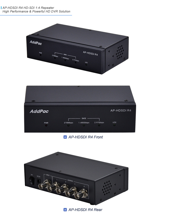 AP-HDSDIR4 HD-SDI Repeater | AddPac