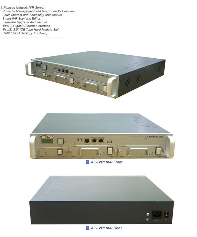 AP-IVR1000 Enterprise IVR Server | AddPac