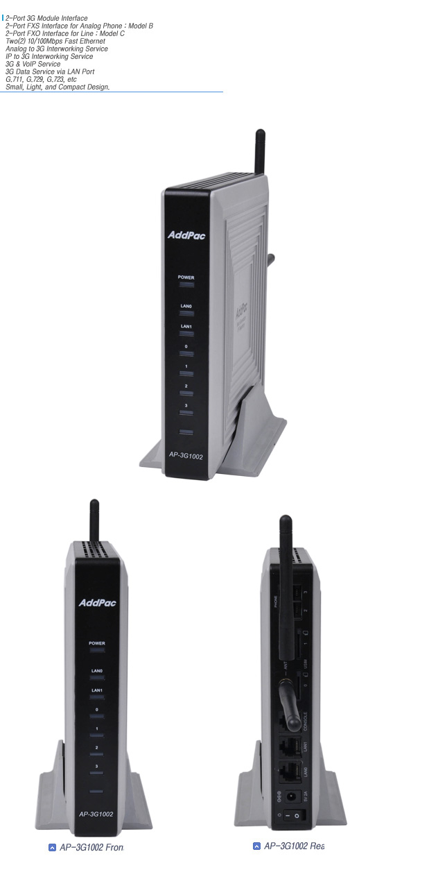 AP-3G1002 3G SOHO Gateway  | AddPac