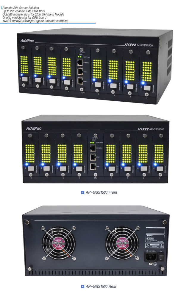 AP-GSS1500 GSM SIM Server  | AddPac
