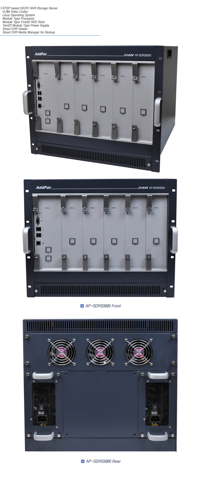 AP-SDRS5000 HD Recording Server | AddPac