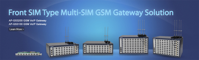 Front SIM Type Multi-SIM GSM Gateway Solution | AddPac