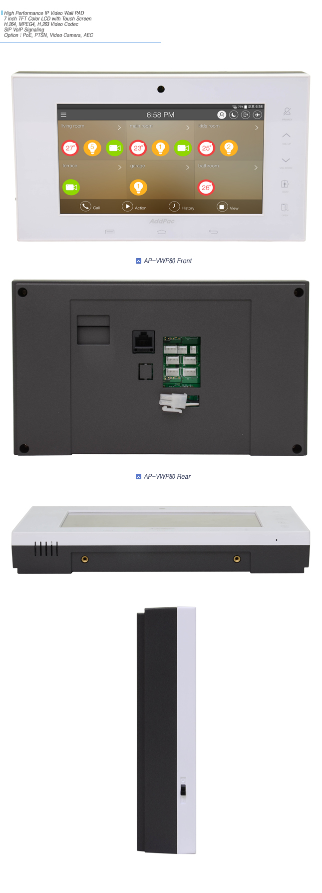 AP-VWP80 IP Video WallPAD | AddPac