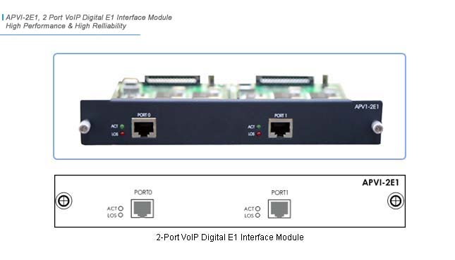 APVI-2E1 VoIP Module  | AddPac